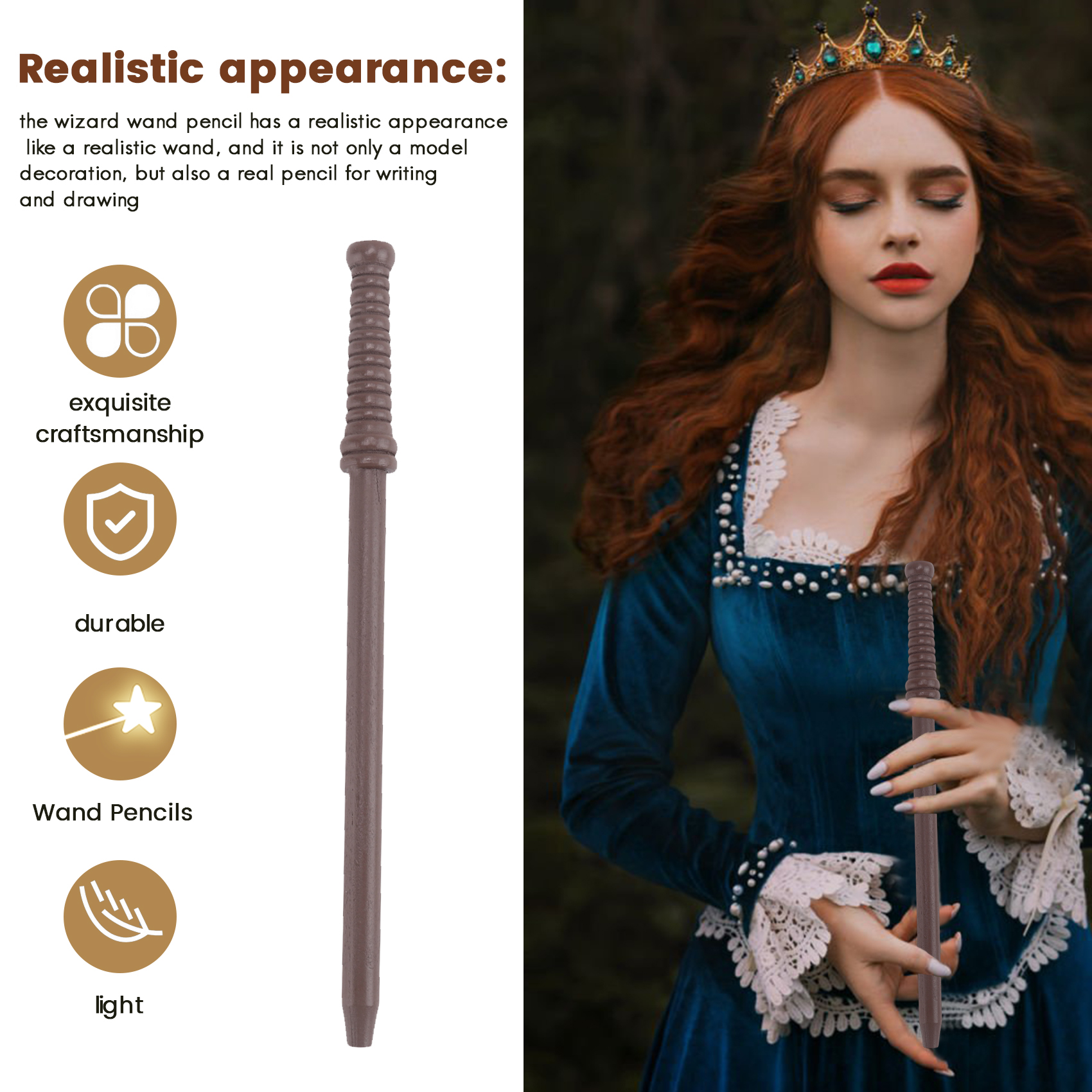 24 ชิ้นไม้กายสิทธิ์ดินสอและแว่นตา Wizard Favors, Wizard Supplies Theme วันเกิดสําหรับเด็กวัยรุ่น