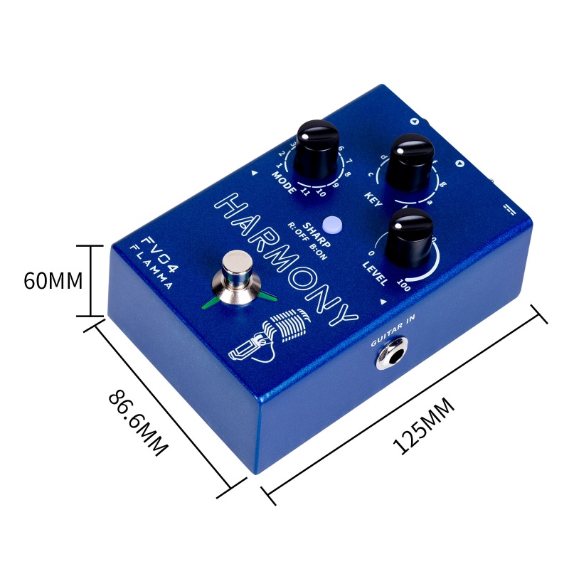 FLAMMA FV04 Prosesor Efek Vokal Harmoni 12 Pitch dengan 11 Mode Harmoni Berbeda 48V Daya Phantom