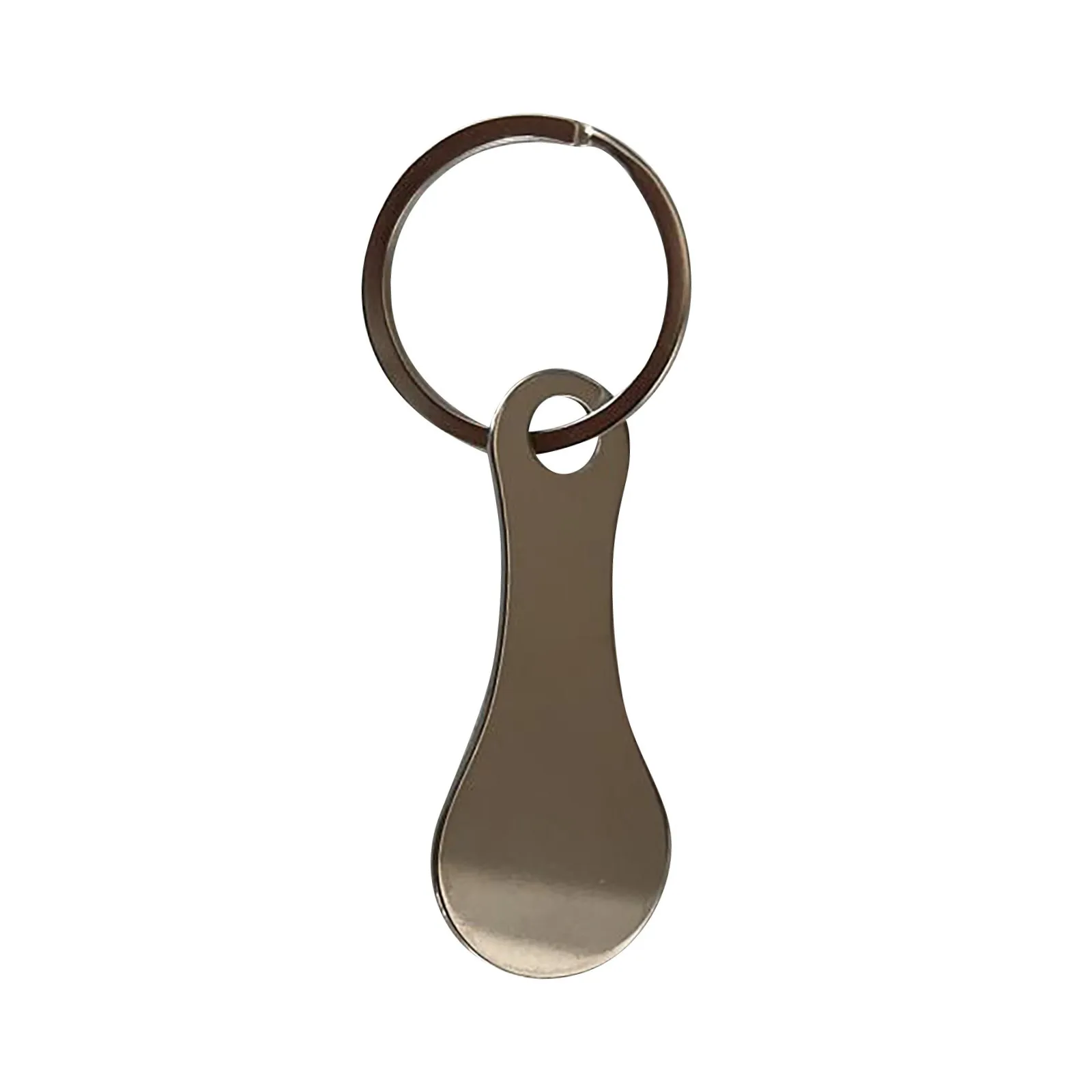 1/3pcs แหวนสําหรับพวงกุญแจโลหะอลูมิเนียม Sliver สีรถเข็น Token พวงกุญแจอุปกรณ์ตกแต่งพวงกุญแจ Hook # เอช