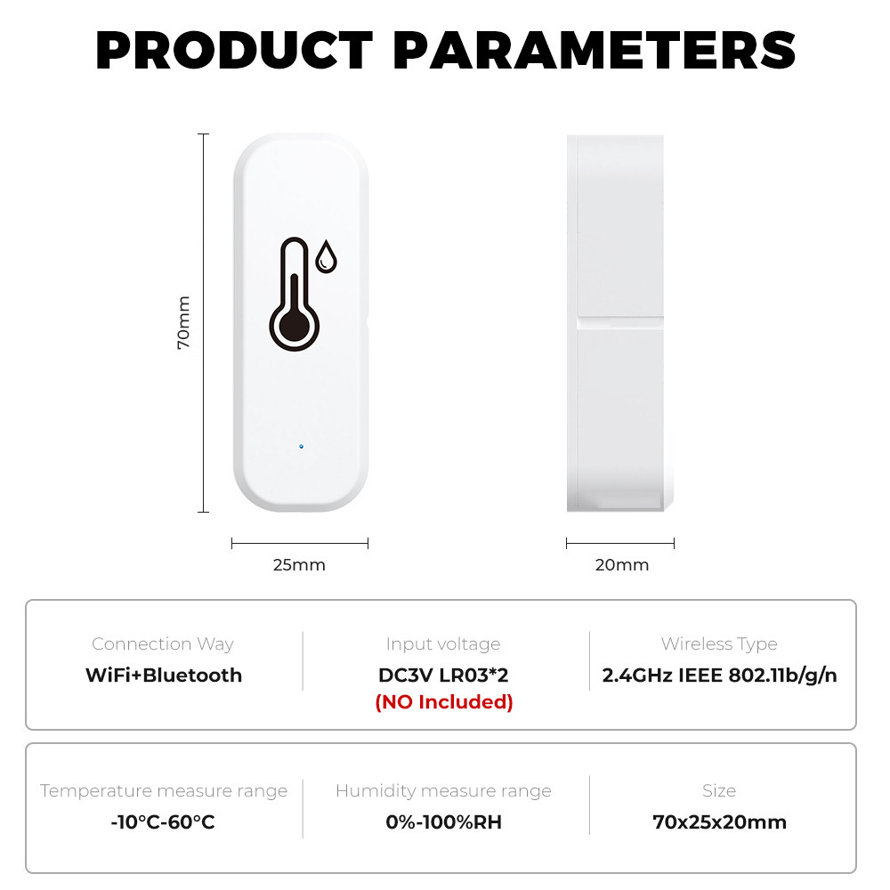 Tuya Smart WiFi Zigbee датчик температуры и влажности комнатный термометр монитор для домашней работы с Alexa Google Home Assistant
