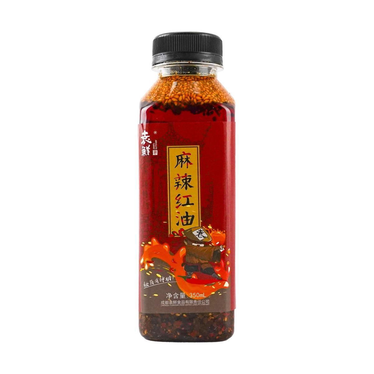 [5Packs] YUANXIAN Sichuan Hot Pepper Sauce - with Sesame Seeds, 11.83fl oz*5Packs