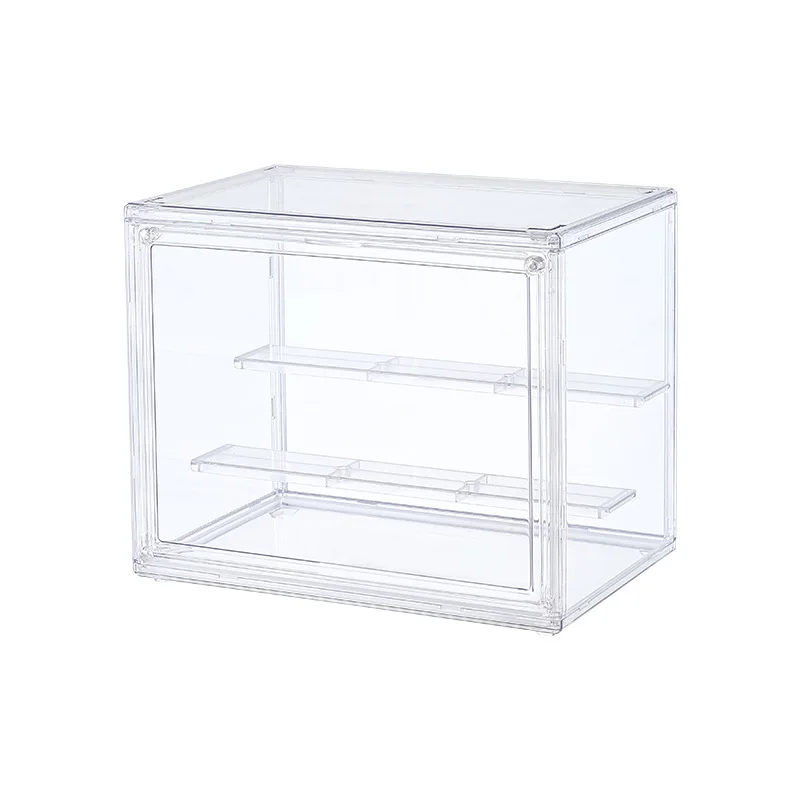 1pc Three Layer Acrylic Display Rack Transparent Ladder Handmade Anime Car Model Blind Box Storage Box Jewelry Sorting Box