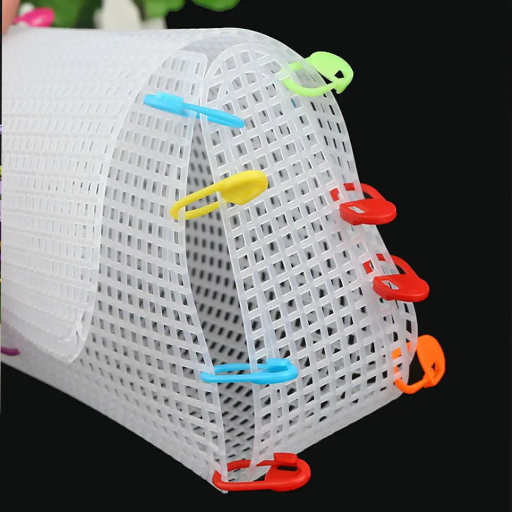 ทอผ้าตาข่ายพลาสติกสำหรับกระเป๋าทำ DIY กระเป๋าทำมือวัสดุทอสำหรับเย็บกระเป๋าตะขอทำจากพลาสติก