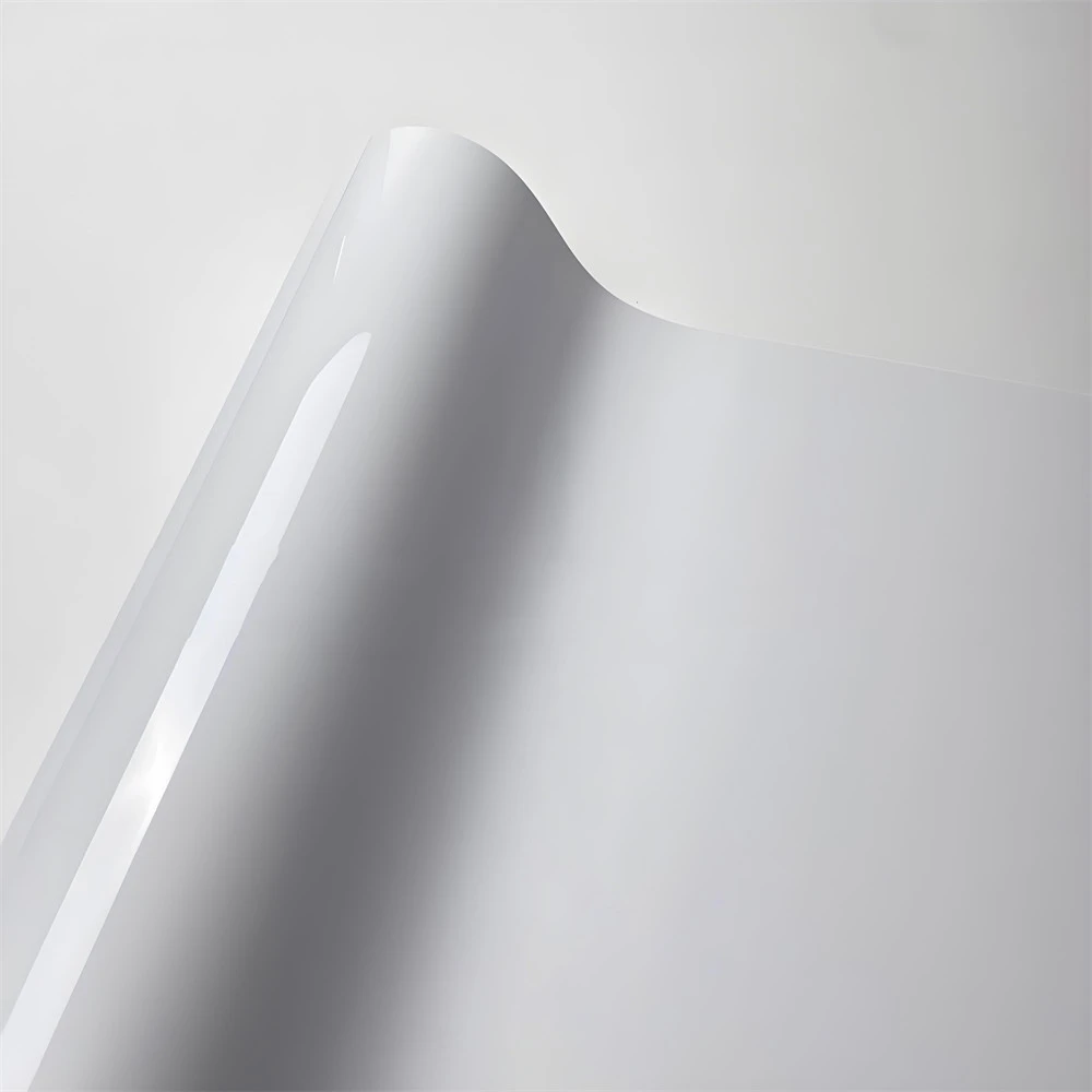 Filme envoltório de vinil para carro, piano branco brilhante, adesivo para carro pet, sem ar, acessórios automotivos, decoração de interiores, vinil branco brilhante