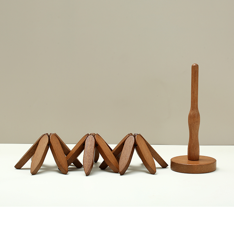 Dessous de verre en bois triVENTE anti-brûlure, napperons en bois, pot décoratif, conception d'arbre, degrés de chaleur, polymères de table, 4 pièces