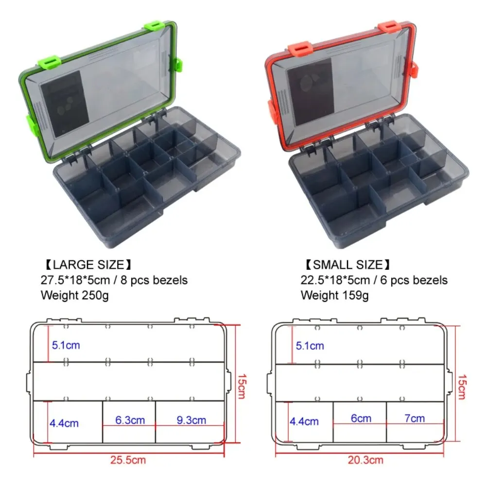 กล่องตกปลาขนาดใหญ่ความจุอุปกรณ์กันน้ํา Hook Storage Lure เหยื่อถาดเก็บเหยื่อล่อเหยื่อ Organizer กล่อง
