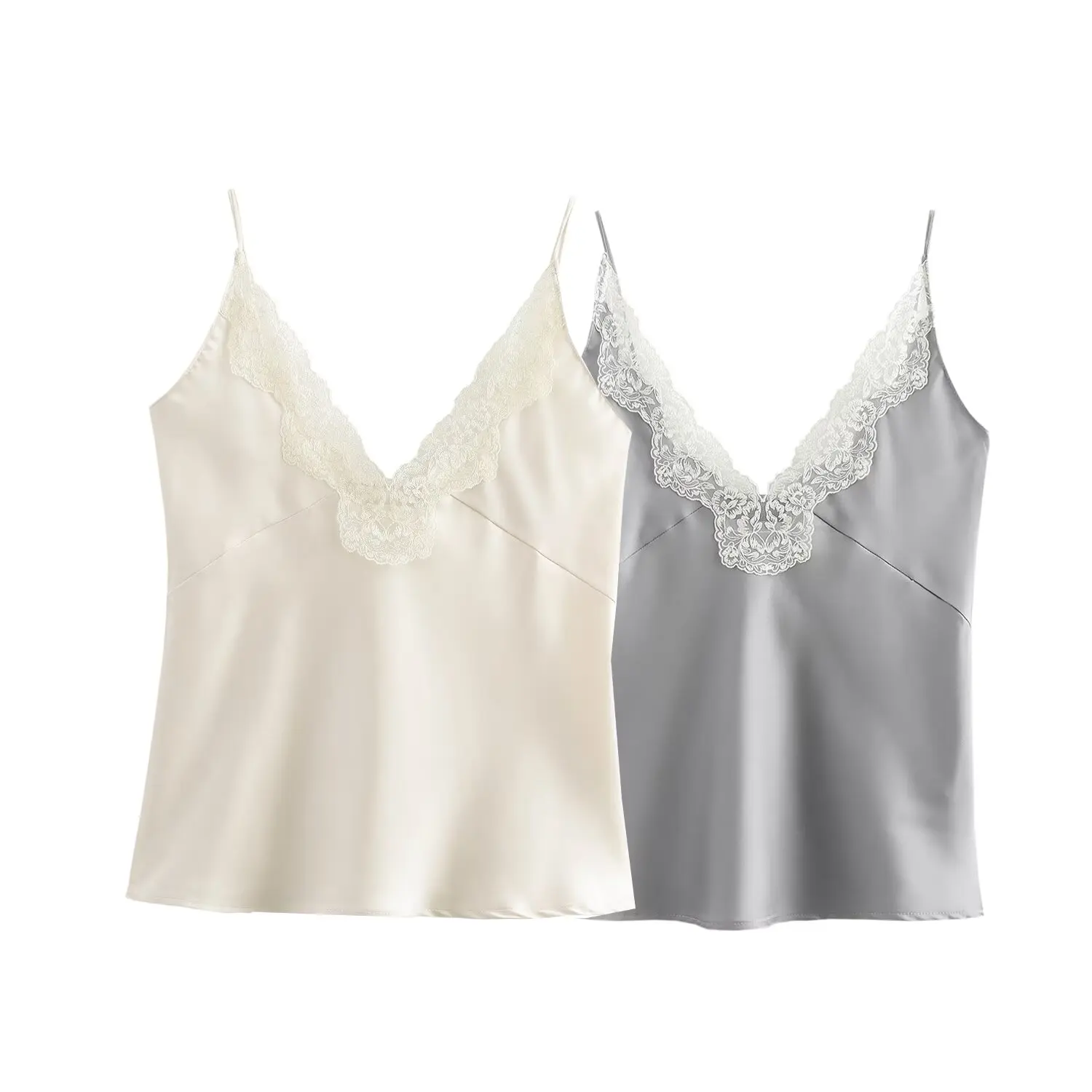 Tangada 2025 mujeres encaje Patchwork tanques Tops blusa sin mangas camisa QD0254