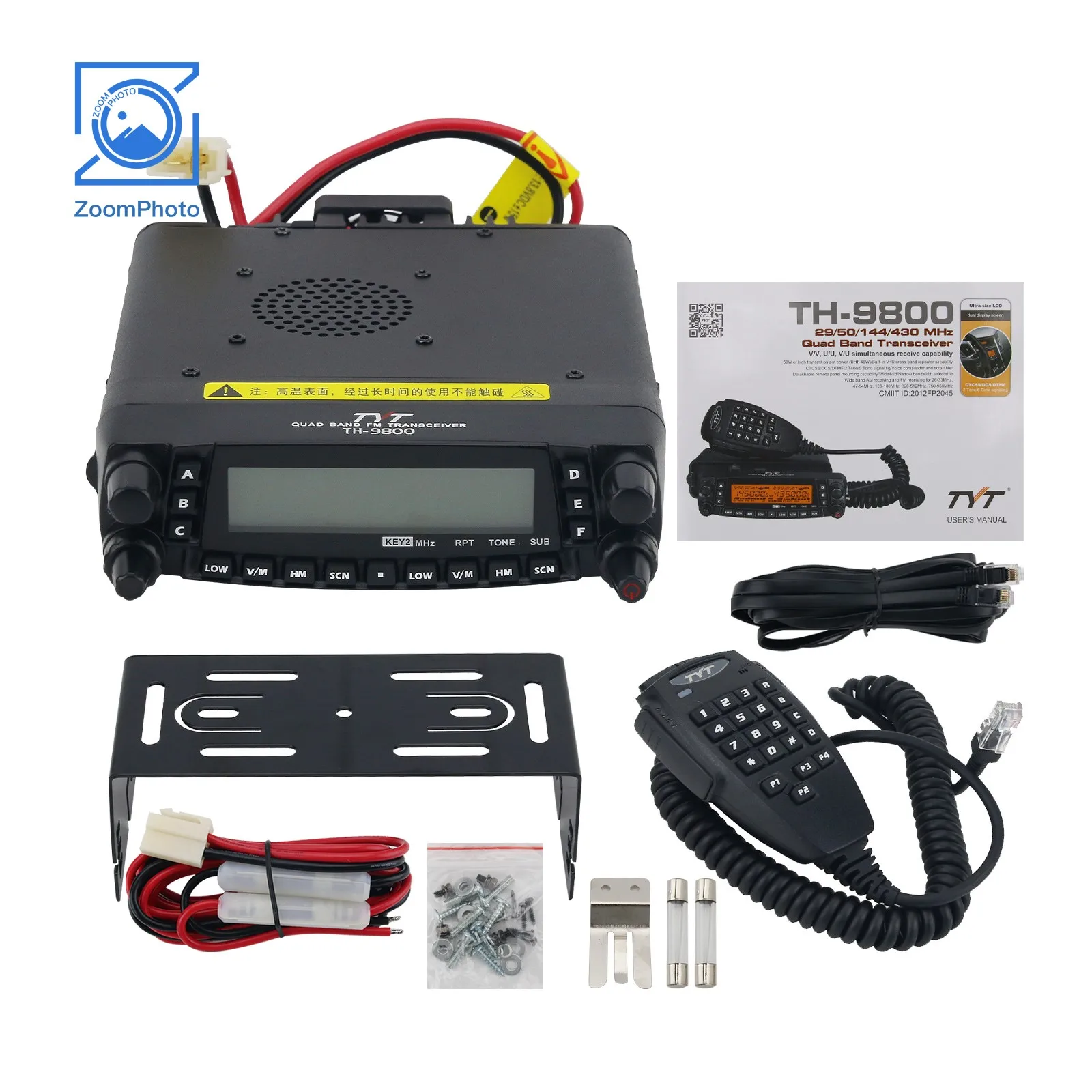 TYT TH-9800 PLUS 50W Quad-Band-Transceiver, mobiles Radio, FM-Transceiver, Standardversion, verwendet in Autos
