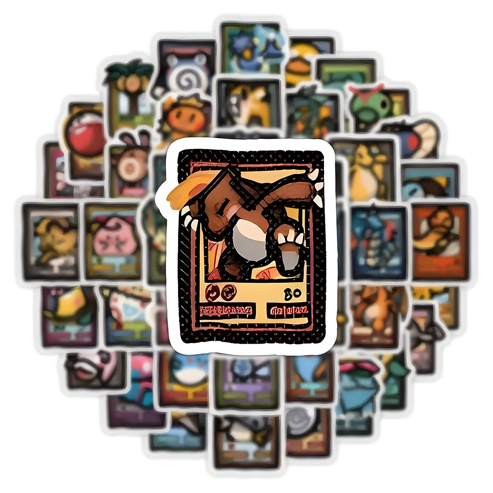 10/30/50/103 pçs estilo pixel anime pokemon adesivos pikachu decalques dos desenhos animados diy mala papelaria adesivo à prova dwaterproof água para crianças