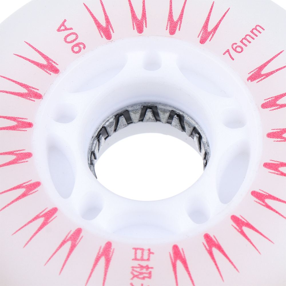 Rolo de LED rodas peças, Flash roda, ao ar livre Inline patins, 80mm, 76mm, 72mm, 60mm, 62mm, 90A, 4pcs