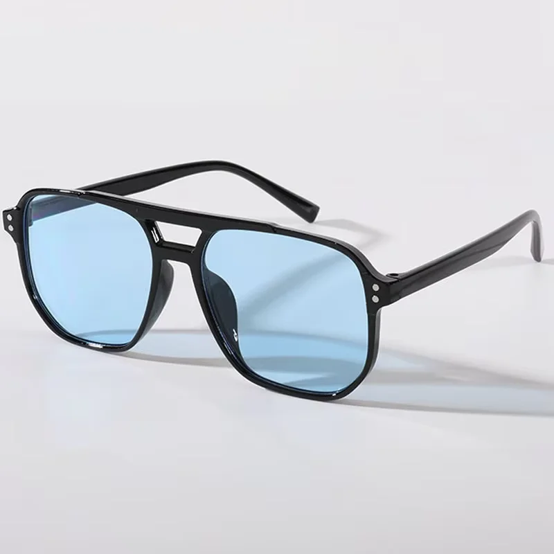 Vintage Männer Frauen Große Sonnenbrille Männer Platz Shades Marke Designer Unisex Sonnenbrille Schwarz Objektiv Männlich Weiblich Sonnenbrille UV400