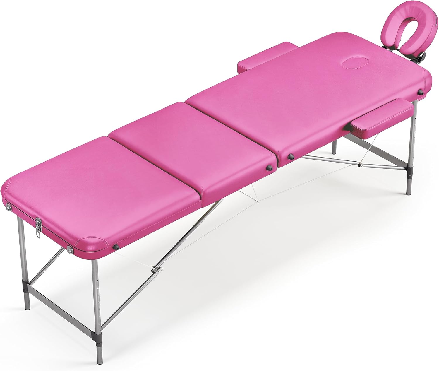 Portatil de aluminio Mesa Cama Banco Plegable masajista - Rosa