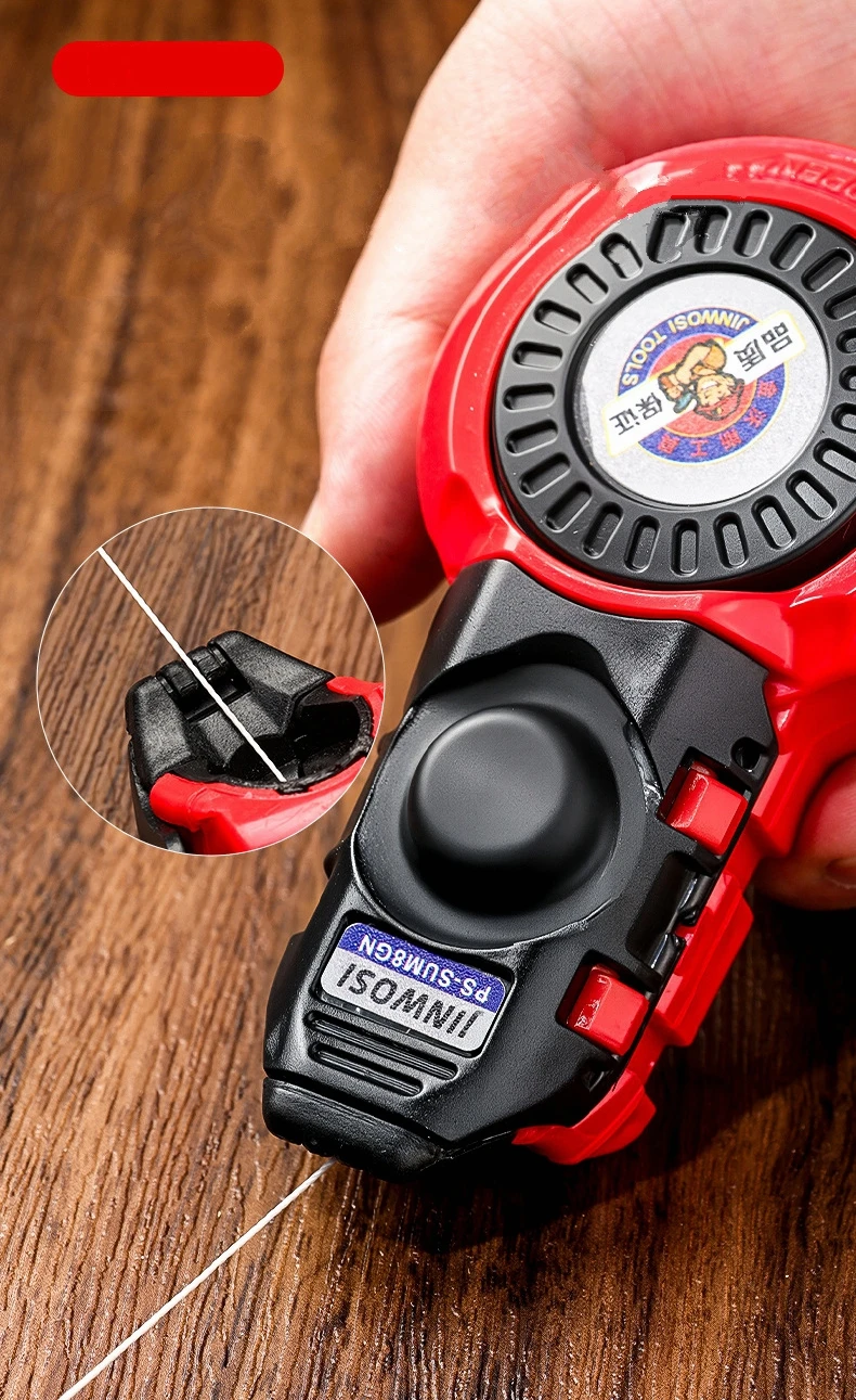 Herramientas de medición de construcción, marcador de tinta Manual de carpintero automático de plástico, conducto, línea de tiza para carpintería, marcadores de tinta de carpintero