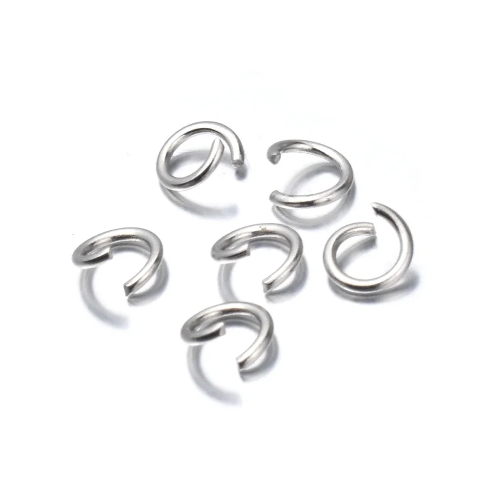 200 Cái/lốc/3/4/5/6/7/8/10 Mm Thép Không Gỉ Tự Làm Trang Sức những Phát Hiện Mở Đĩa Đơn Vòng Nhảy Vòng & Tách Vòng Trang Sức Làm