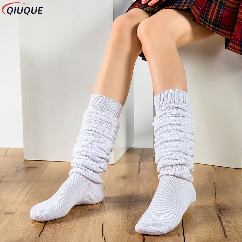 Calzini larghi bianchi neri Stivali slouch Calze Accessori uniformi JK Scaldamuscoli Calzini cosplay per donne e ragazze