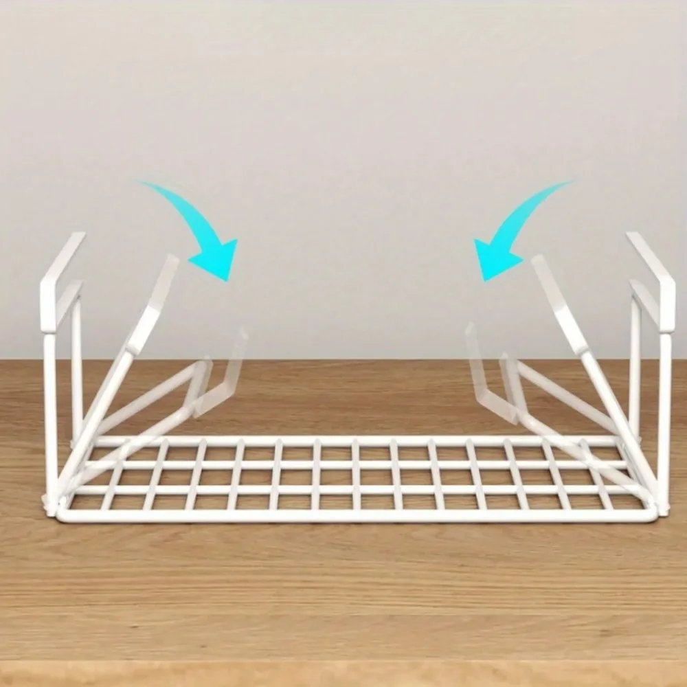 1pc Retractable Shoe Cabinet Organizer Adjustable Storage Shelf Space Saving Hanging Partition for Closet Door Wardrobe