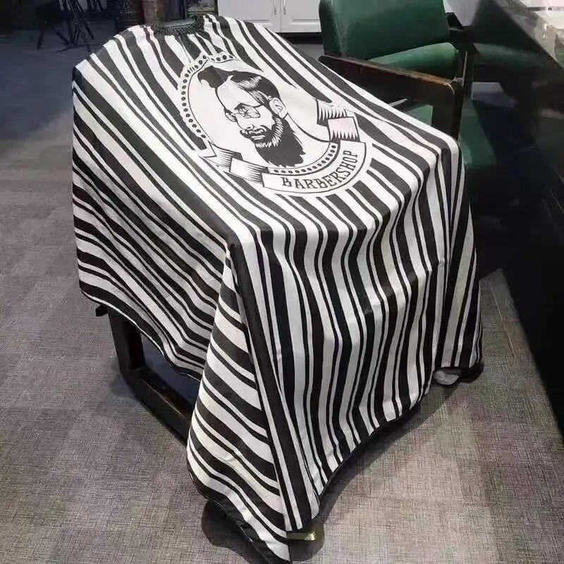 Hairdressing Bibs Retro Stripes Non-Stick ผ้ากันเปื้อนอบผมสบายและ Breathable Hairdressing อุปกรณ์ Hairdressing Bibs