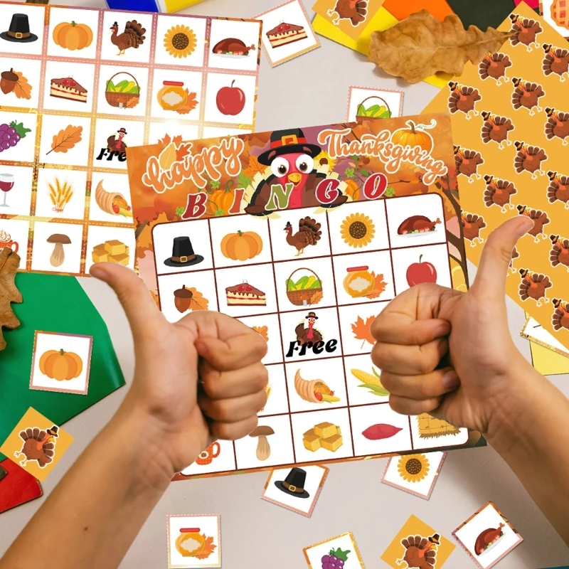 Lễ tạ ơn Trò chơi Bingo Chơi bài Đồ chơi dành cho Phụ huynh Trẻ Hoạt động trong bữa tiệc ngày lễ
