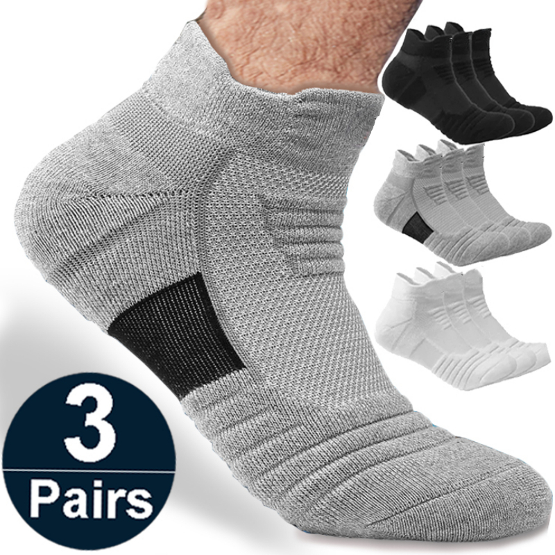 1/3 paia di calzini da calcio antiscivolo da uomo calzino di cotone corto tubo lungo calcio basket calzini sportivi calzino deodorante traspirante 39-45