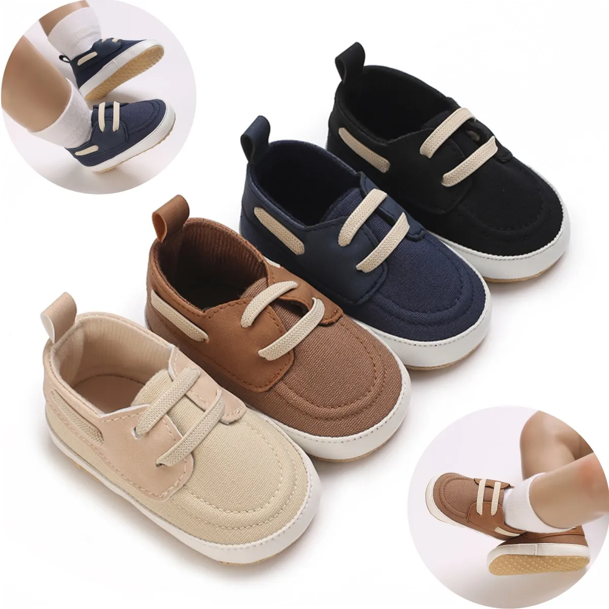 HAIZHIW 0-18M Baptism ทารกแรกเกิด Prewalker เด็กหญิงสบายๆรองเท้าหนังลื่น Soft-Sole ทารกเด็กวัยหัดเดิน First Walkers