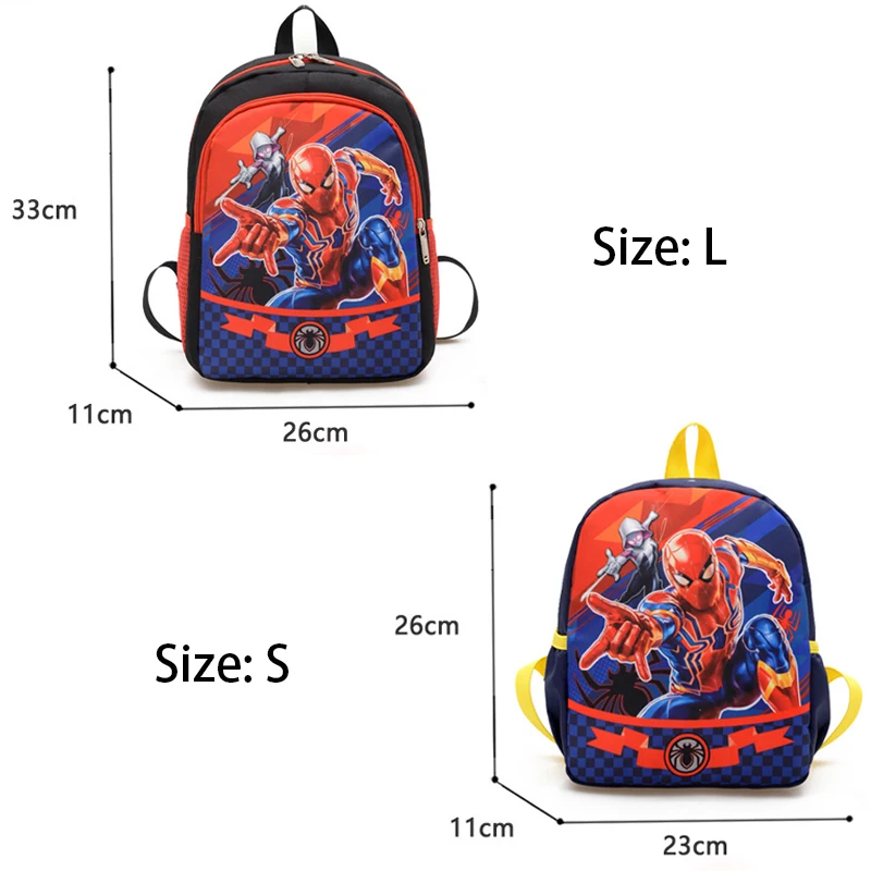 Disney Spider Man Backpack Large Capacity Children Cartoon Kindergarten Schoolbag For Boys Gift