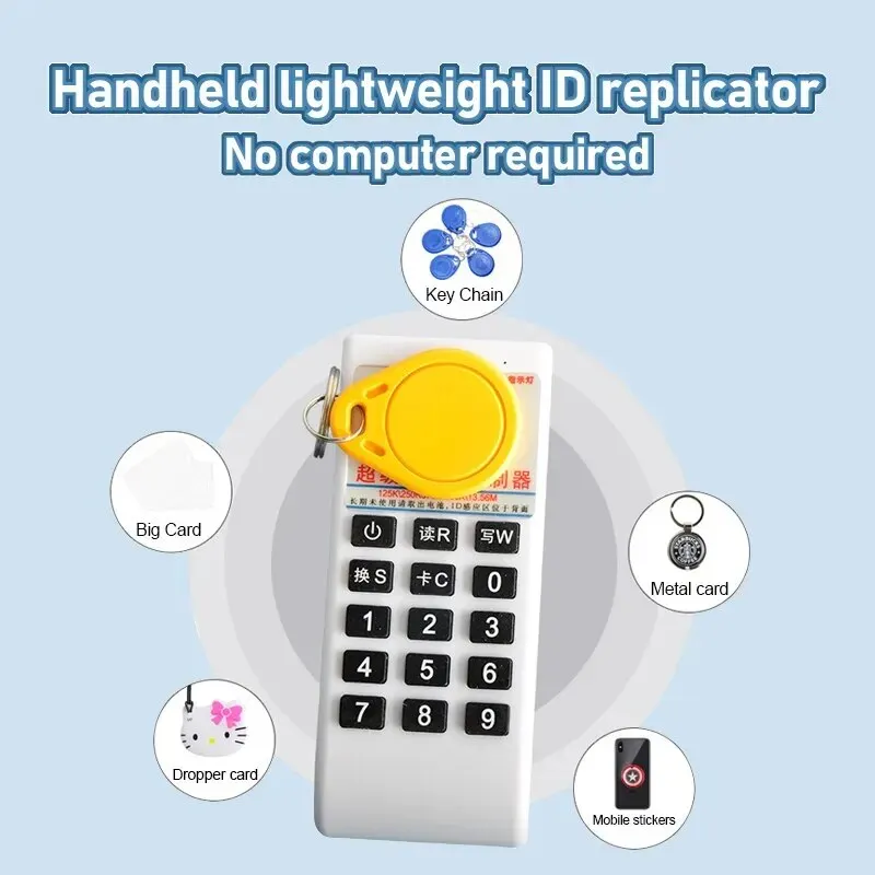 5yoa Handheld-Frequenz 125kHz bis 13,56 MHz Kopierer Duplikator Kloner RFID NFC IC Kartenleser Writer Access Tag Duplikator
