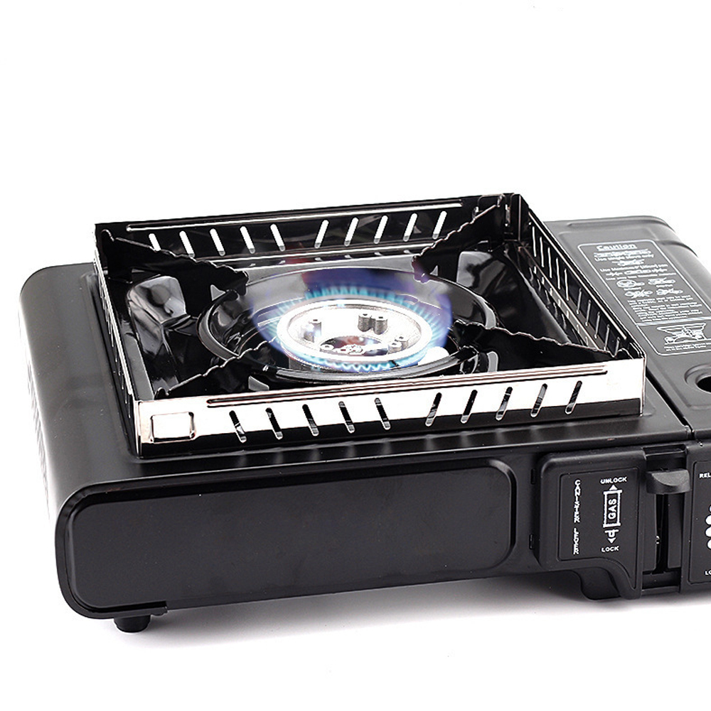 Outdoor Gasherd Windschutz Edelstahl Faltbare Herd Windschutzscheibe Brenner Bildschirm Kochen BBQ Wandern Camping Ausrüstung