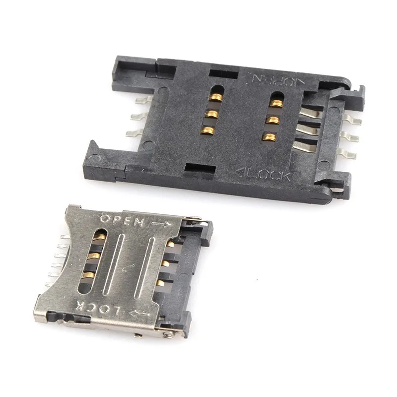 Micro SD TF Card Socket SD Memory Card Slot Socket Micro SIM 7Pin NANO SIM 6Pin Connector Socket Small Card Slot Cell Phone Deck