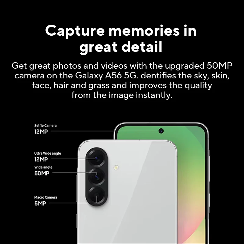 Samsung Galaxy A56 5G Smartfony Octa-Core 6,7 cala 120 Hz 50 MP Aparat IP67