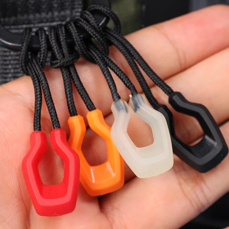 1-12PC Luminous Zipper Pullers Convenient Zipper Extension Knapsack Jacket Zippers Accessories Tent Zipper Pull Slider Head Tool