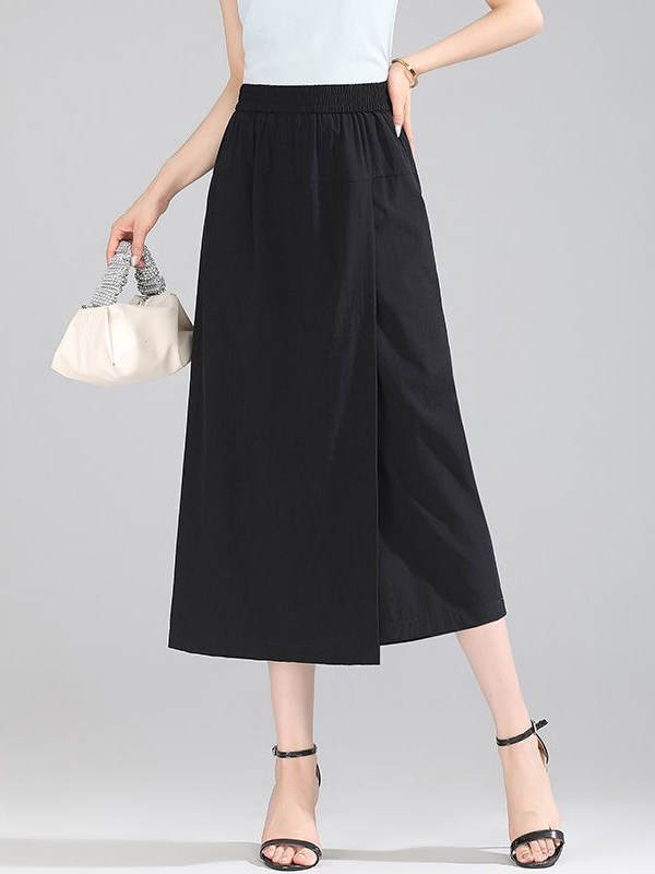 Summer Thin Ice Silk Wide Leg Pants Women's Casual Loose Fit Seven-Foot Pants High Waist Original Sle Lightweight Casual Tr...