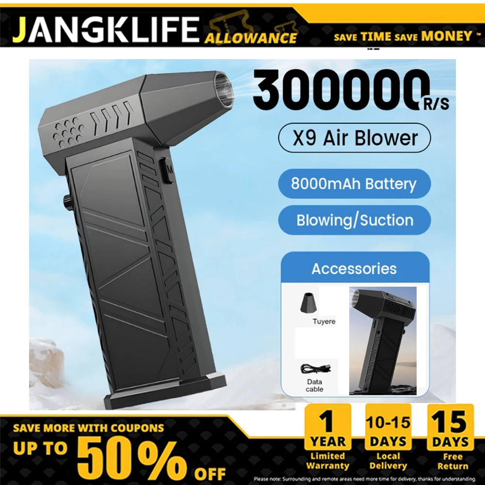 JANGKLIFE130000RPM Windgeschwindigkeit Turbo Jet Fan Turbo Fan Leistungsstarke Luft Gebläse Industrielle Kanal Fan Bürstenlosen Motor Auto Elektrische Trockner
