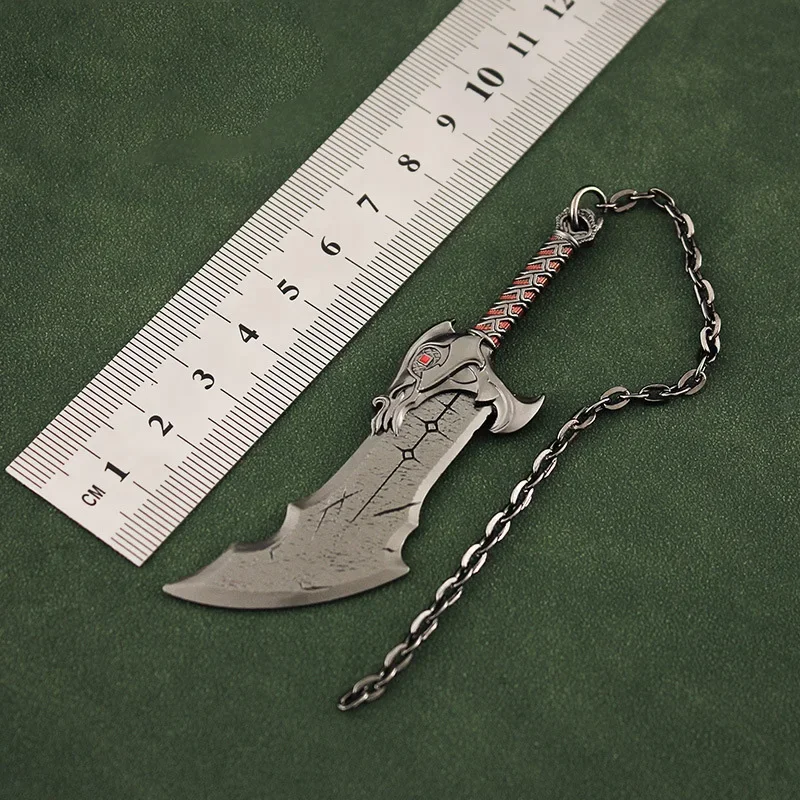 God of War Weapon 9cm Blades of Chaos Runic Kratos Sword Game Periphery Metal Alloy Ornament Collection Desktop Display Gift Toy
