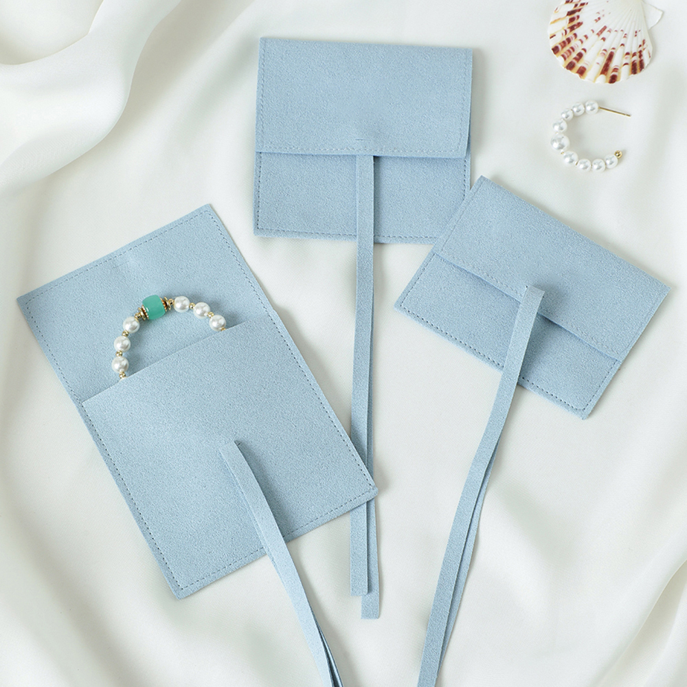 Bolsa De Jóias De Veludo Com Corda, Saco Pequeno De Envelope, Bolsa De Embalagem De Jóias, Presente De Favores De Casamento, Saco De Festa, Microfibra, 10Pcs