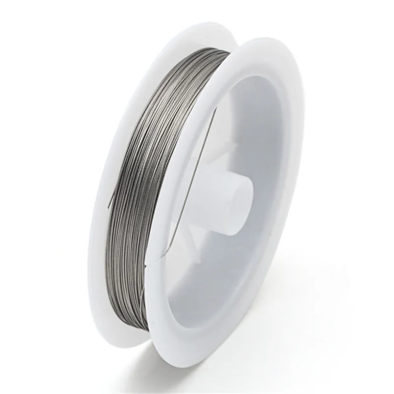 0.25/0.3/0.38/0.45/0.5/0.6/0.7/0.8/1mm banhado a prata jóias artesanato fio de metal macio diy corda frisado pulseira colar fio de ferro