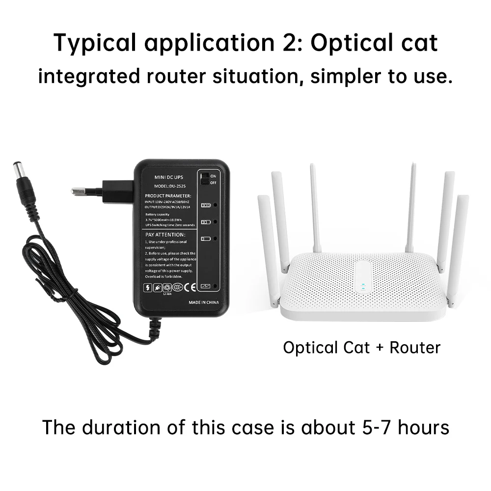 Mini UPS portátil AC 100-240V a DC 5V 9V 12V para módem cámara CCTV amplificador enrutador Wi-Fi amplificador de Panel de tira LED enchufe UE/EE. UU.