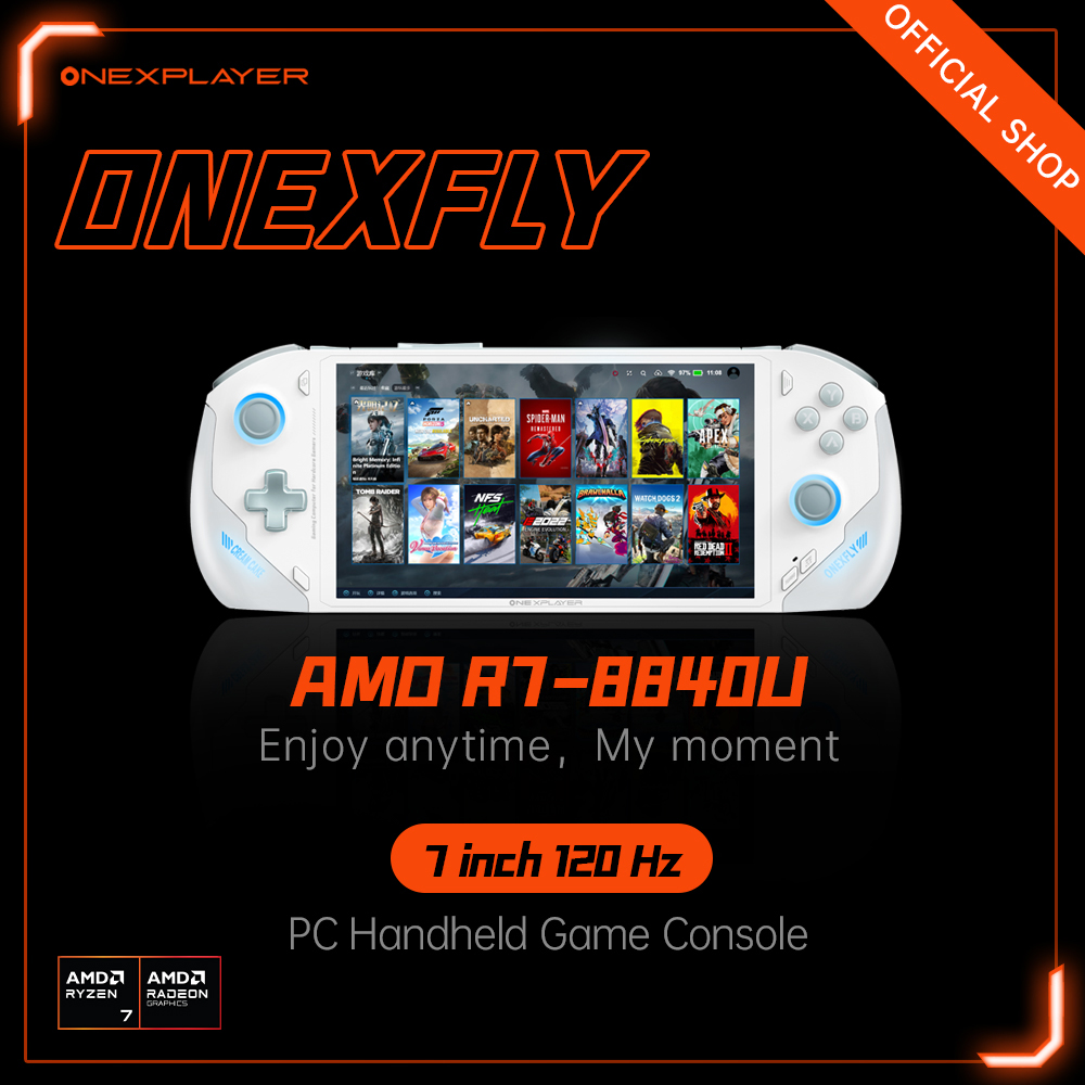 OnexFirst-Ordinateur portable AMD Ryzen 7 8840U, console de jeu PC, tablette vidéo 3 en 1, ordinateur de jeu WIN11, écran 7 "120Hz, 32 Go, 1 To, 2 To