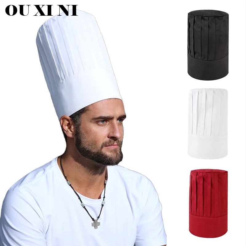Hotel unisex Chef top hut Catering Kochen Caps Restaurant Mann Küche Hut Bäckerei männlichen Kellner Arbeit Hüte Einstellbare hohe kappe