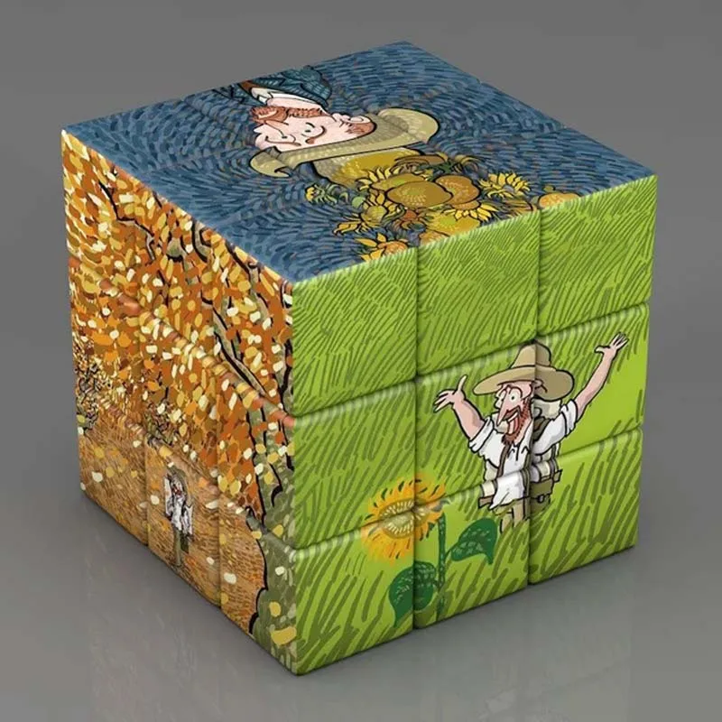 3x3x3 Magic Cube ดาวเคราะห์นักบินอวกาศที่มีชื่อเสียงภาพวาดคนดัง Art Magic Cube เด็กปริศนา Magic Cube ของเล่นของขวัญ