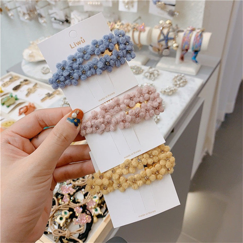 50Pcs 1,5 Cm Mini Plüsch Künstliche Blume Korean Woll Blümchen Stück Handgemachte DIY Großhandel Haarnadel Schuhe Tasche Zubehör