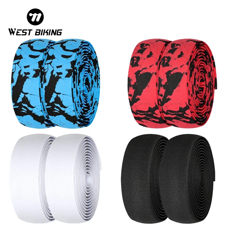Tây Đi Xe Đạp Xe Đạp Đường Bộ Dây Quấn Giảm Chấn Chống Trơn Trượt Len Với Thanh Cấp Phích Cắm Câu Đi Xe Đạp Đỡ Thanh dây Băng 2 Chiếc