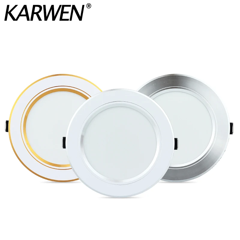 Đèn Led Âm Trần Downlight 5W 9W 12W 15W 18W Âm Trần 220V Đèn Downlight Tròn đèn Led Panel Chiếu Sáng Trong Nhà Đèn LED Chiếu Điểm