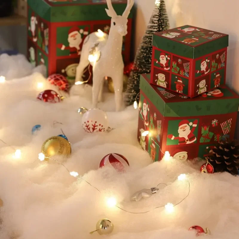 Navidad nieve falsa algodón como nieve blanca Artificial relleno de fibra esponjosa cubierta de nieve para decoración de árbol de Navidad de invierno