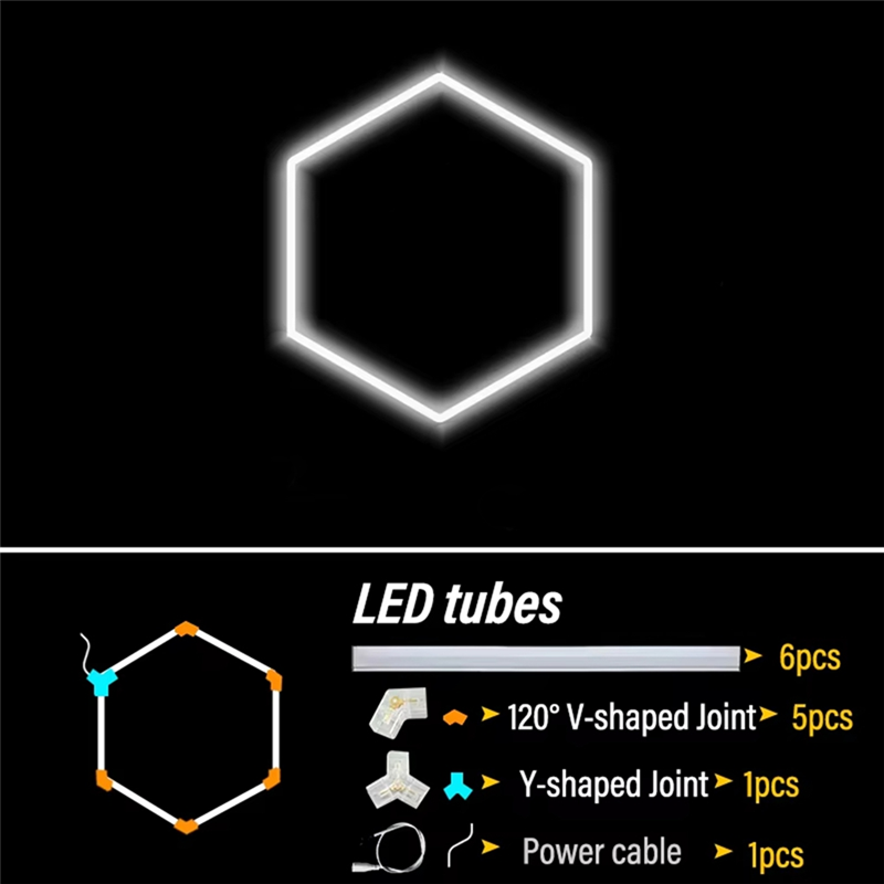 A26F-Honeycomb Led DIY Luz de garagem para iluminação de barbearia para mostrar ginásio de reparo de corpo automático 110V