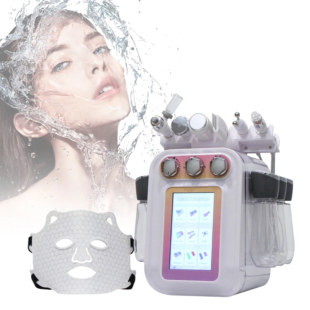AOKO Neues 7-in-1-Hydro-Dermabrasion-Hautpflege-Schönheitsgerät, Wasser, Sauerstoff, Jet, Hydro-Diamant-Peeling, Mikrodermabrasionsgerät