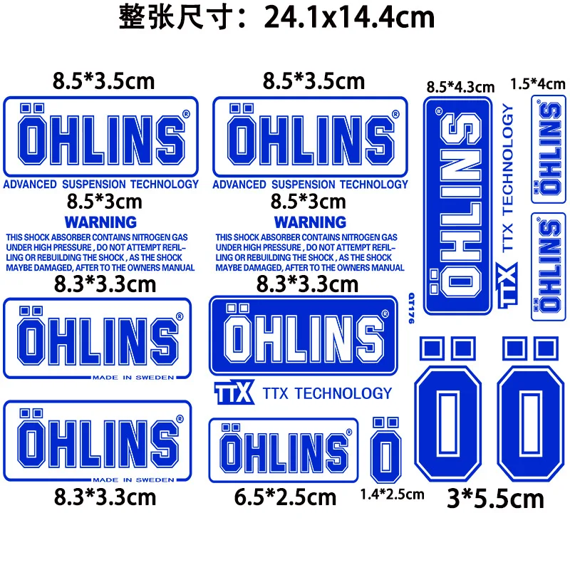 Ốp Lưng Chống Sốc Chống Nước Ohlins Logo Dán Xe Máy Chống Sốc Chống Nắng Trong Suốt Decal Trang Trí