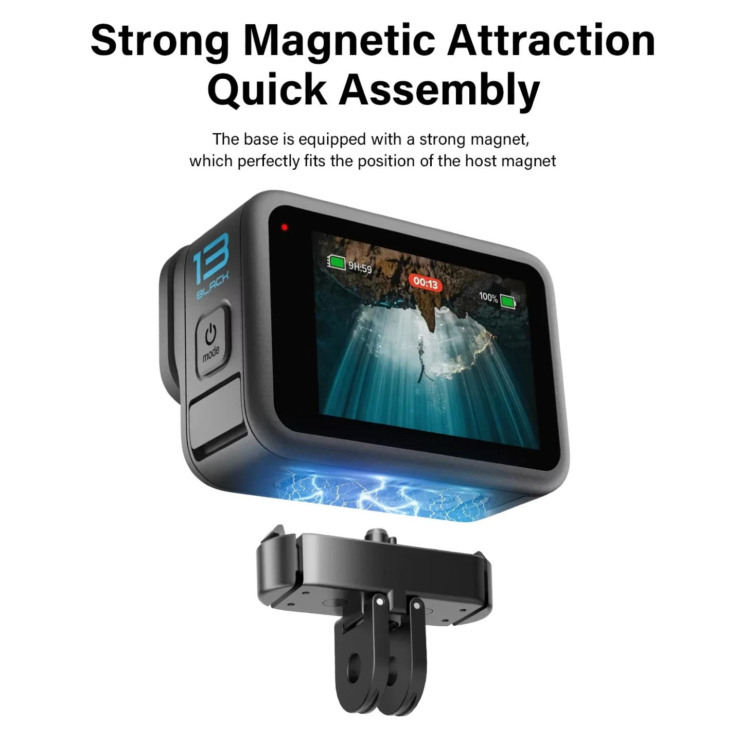 For Gopro Hero 13 Black Camera Accessory Kit Silicone Protective Cover/Screen Protectors/Case/Magnetic Quick Release Adapter