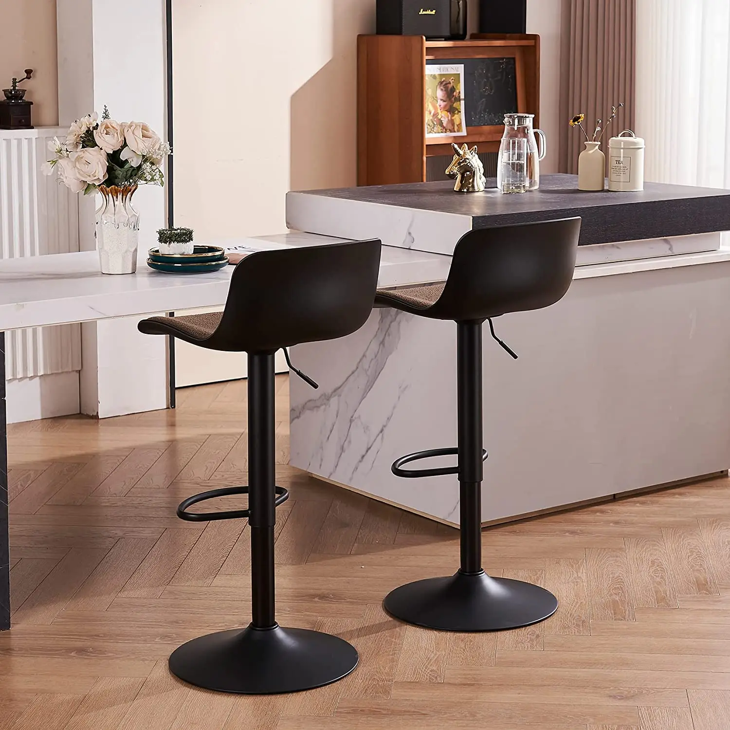 Top Quality Cheaper Modern Swivel Height Bar Chair Commercial Bar Stools Cafe Restaurant Adjustable High Bar Stools