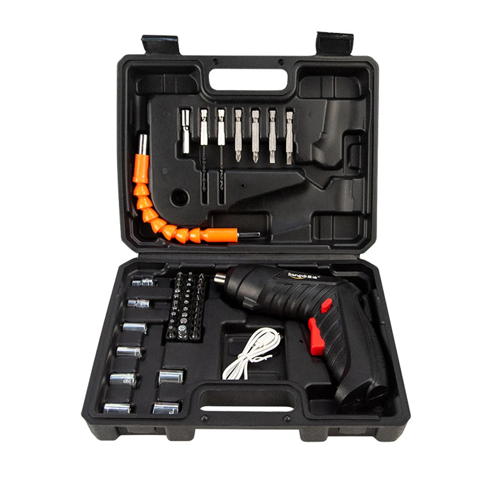 47 Teile/satz 3,6 V Akkuschrauber Wiederaufladbare Lithium-Batterie Mini Bohrer Power Tools Set Haushalts Wartung