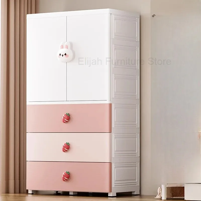 Shelves Plastic Children Wardrobes Storage Cabinet Organizer Girls Children Wardrobes Closet Placard Enfant Furniture MR50CW